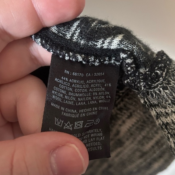 Anthropologie Moth Gray Black Patterned Wool Blend Sweater Dress Size Small - Picture 5 of 7